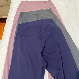 3 pack Women's Bootleg Yoga Pants V Crossover High Waisted Workout Pants